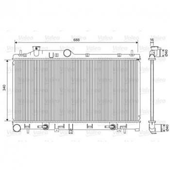 Radiador de refrigeración del motor Valeo 701554