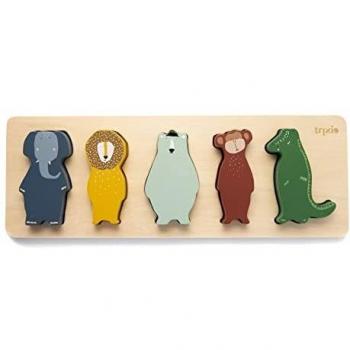 Puzzle de madera Trixie Animales 6 piezas - Motricidad fina y aprendizaje de colores