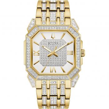 Bulova Men's Crystal Octava Square Watch 98A295