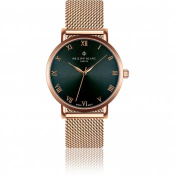 Philipp Blanc Bern Mesh Watch - 40mm Rose Gold for Men