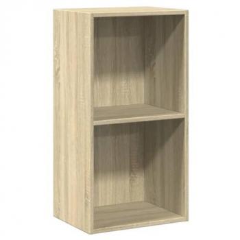 vidaXL 2-Tier Book Cabinet Sonoma Oak 40x30x76.5 cm Engineered Wood