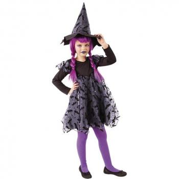 Disfraz de Bruja Murciélagos para niña