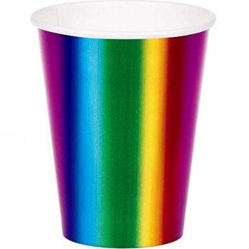 CREATIVE PARTY Rainbow Foil Paper Cups Foil