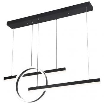 Lámpara Colgante LED Dimmable Lion Negro 61W 3000-4000-6000K Regulable 100x80 cm 5185 lm con Control Remoto
