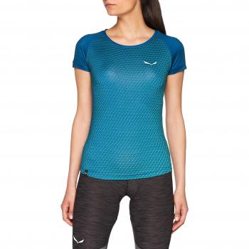 SALEWA pedroc Printed W S/S tee Camisetas, Mujer, PEDROC Printed W S/S tee, Poseidon/5760