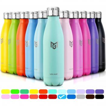 MIKAMEE Botella de Agua Acero Inoxidable 350/500/650/750ml | Aislamiento de Vacío de Doble Pared airBottle | sin bpa Botella termica | Mantiene 24h frías/12h Calientes | para Niños, Deporte, Oficina