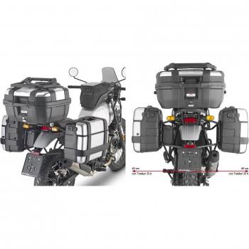Soporte de maleta lateral Givi para moto Royal Enfield Himalayan 2021, compatible con sistema Monokey, color negro