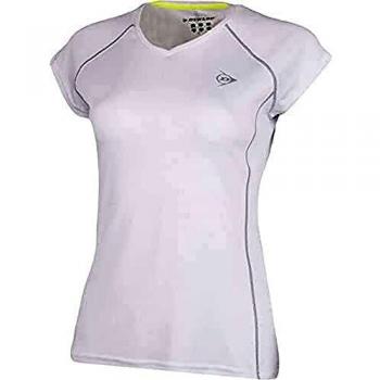 Dunlop 71405 Camiseta, Blanco, 128 Girls