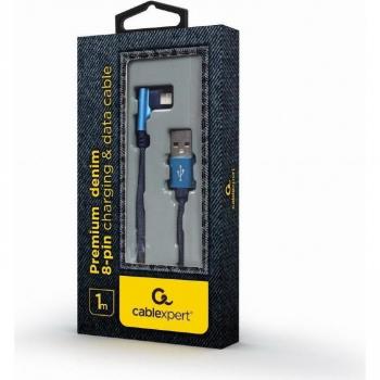 Cable de conector Lightning Negro, Azul