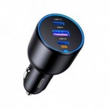 Cargador de Coche Ugreen 130W 3 Puertos USB-C PD + USB-A Rápido