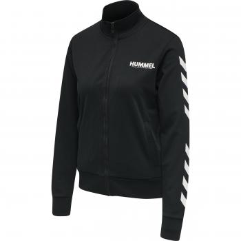 Hummel Legacy Women's Zipped Tracksuit Jacket - Black Poly