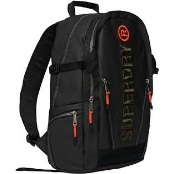 Superdry Tarp Embroidered Black Backpack