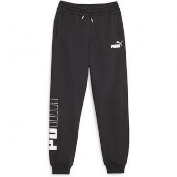 Pantalón Puma Power Colorblock Infantil Negro Modelo 676347-01