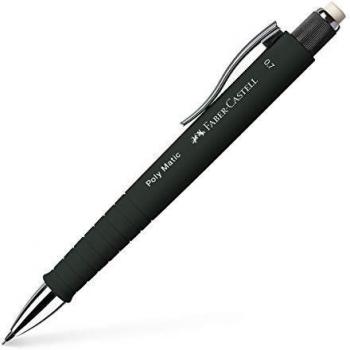 Faber-Castell Poly Matic Portaminas 0,7mm con Goma Giratoria Negro (133353)