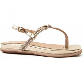 Sandalias de Mujer Montevita Prins2 Gold Dorado, tipo sandalia, características: diseño elegante, color dorado, material sintético, suela antideslizante, plantilla acolchada para mayor comodidad