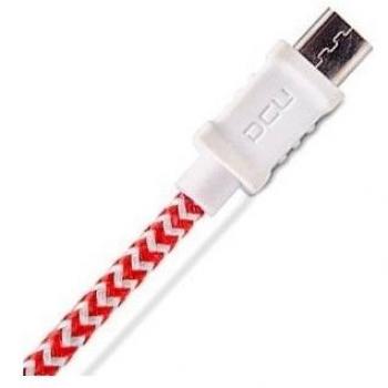 DCU TECNOLOGIC - Conexion Usb A-Micro Usb Rojo/Blanco M. 1M