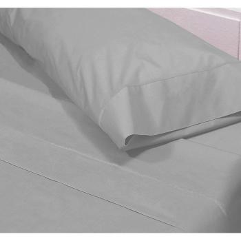 Juego de Sábanas Hosteline Iris Premium 100% Algodón Gris Perla Cama de 90