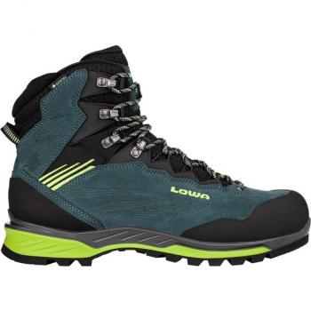Cadin II GTX Mid Men's Hiking Boots - High Suede Textile, Steel Blue Lime