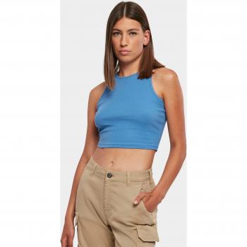 Urban Classics Women's Ribbed Cropped Top, Horizon Blue