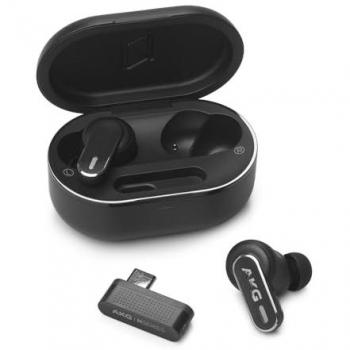 Auriculares AKG N5 Hybrid True Wireless con Cancelación de Ruido, 40h de Reproducción, Protección IP54, Bluetooth y USB-C, Negro