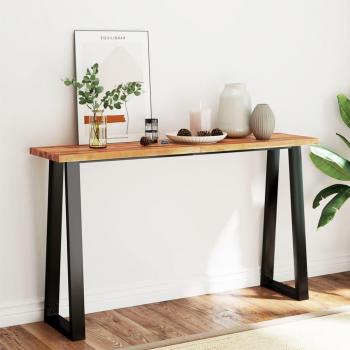 Mesa consola Live bordes 140x40x80 cm madera maciza Acacia