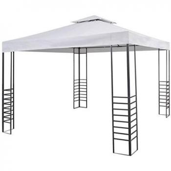 vidaXL Marquesina Jardín 3x3 m Pabellón Cenador Toldo Cubierta Dosel Baldaquín