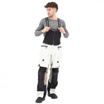 REV'IT! Pantalones de Moto Dominator 3 GTX Textiles Plata-Negro, Negro Blanco, Short XXL
