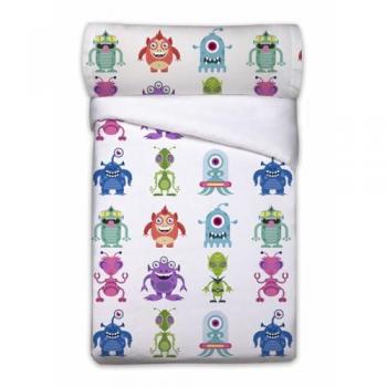 Juego de Funda Nórdica Pierre Cardin Aliens Blanco para Cama de 90 - 3 Piezas