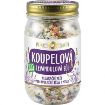Sal de baño de lavanda bio Purity Vision 400g