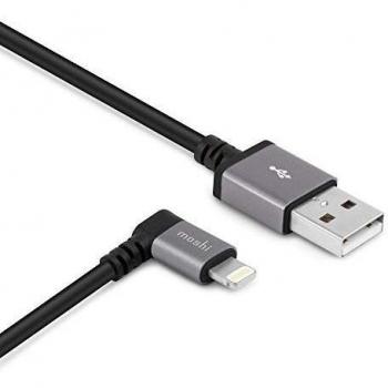 Cable USB a Lightning de 1.5 m con conector en ángulo recto - Negro