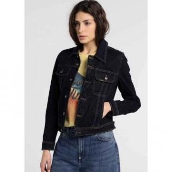Cazadora vaquera azul marino Lois Jeans para mujer con acabado denim bleach