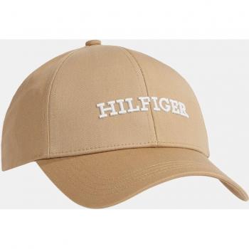 Tommy Hilfiger - Organic Cotton Beige Cap with Embossed Logo, Classic Brown One Size Female Cap