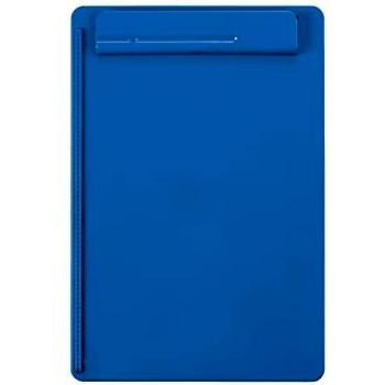 Portablocco MAULgo A4 reciclado de plástico azul con clip y soporte para lápices