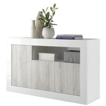 Aparador Calicosy Urbino de 3 puertas batientes (138 cm, fabricación italiana, paneles de partículas)