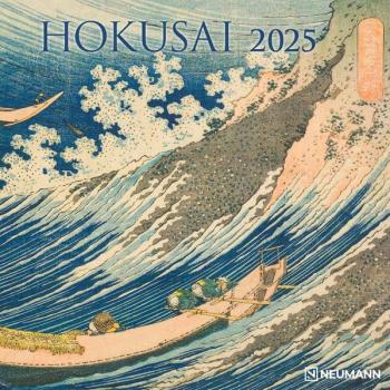 Calendario de pared vertical 2025 Hokusai 30x30 cm teNeues Azul