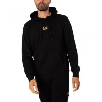 EA7 Emporio Armani Regular Fit Black Sweatshirt for Men, Size M