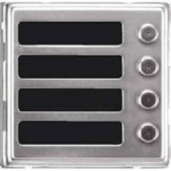 Modulo Urmet Sinthesi S2 en aluminio anodizado con 4 pulsantes de llamada 1148/14
