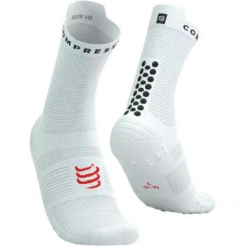 Compressport Pro Racing V4.0 Run High Socks - Color Blanco y Negro, Talla 2