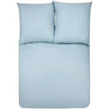 AmazonBasics - Juego de fundas de edredón y de almohada de microfibra, 260 x 240 cm + 2 fundas 65 x 65 cm - Azul claro