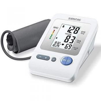 Tensiómetro Sanitas SBM 21 - Dispositivo automático para medir presión arterial y pulso en el brazo con detección de arritmias