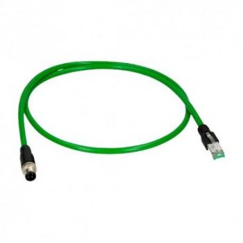 Adaptador M12 macho a RJ45 macho - Ethernet - Especial aviación 0.1 m