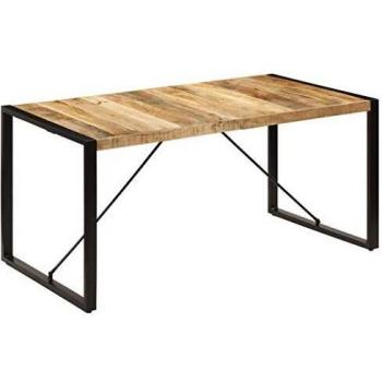 vidaXL Dining Table 160x80x75 cm Solid Mango Wood