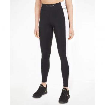 Tommy Hilfiger - Leggings deportivos altos 7/8 con cintura alta, diseño 7/8, material elástico y transpirable, logo de la marca en la parte superior