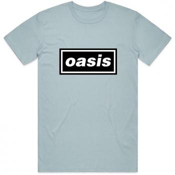 Oasis Decca Logo Unisex Sky Blue T-Shirt - XL - 100% Cotton