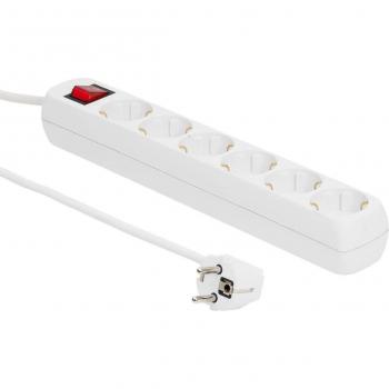 Base múltiple Microconnect MC-GRU00615WS, 1.5 m, 6 salidas AC, con interruptor, interior, color blanco