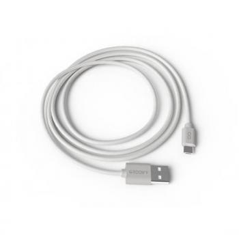Cable de carga y sincronización Groovy Micro USB de 1 metro en color blanco