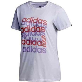 adidas W Big GFX T Camiseta, Mujer, Blanco/Matpur, L