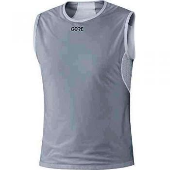 GORE WEAR M Camiseta interior de hombre GORE WINDSTOPPER, Talla: XXL, Color: Gris claro/Blanco