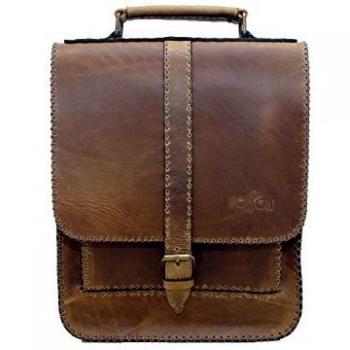 Bolso de cuero genuino de la vendimia del hombro del bolso de Crossbody de la vendimia bolso de la vendimia del ocio de Flapover de la vendimia unisex