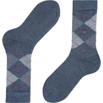 Burlington Women's Whitby Extra Soft Argyle Socks, Deep Blue 6222, Size 3.5-7